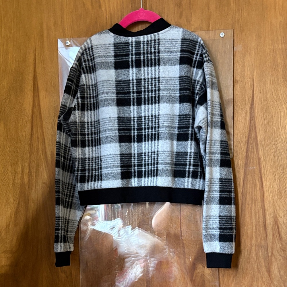 Sol Angeles Kids Black and Gray Soft Checkered Cardigan - Picture 6 of 6